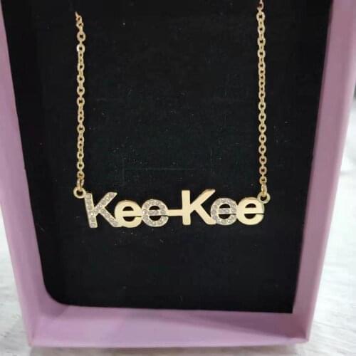 DOREMI Personalized Custom Name Necklace with Stone Name Necklace for women Couple Heart Pendant Accessories