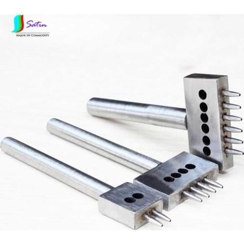 Circle/Round hole Cut Spacing 8mm Leather Punching Tool,Sculpting Tool Set S0505H 2 Hole,4 Hole,6 Hole