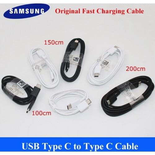 1/1.5/2M Samsung Galaxy S20 Plus Note 10 Pro Dual Type C Cable PD USB Type-C To Type-C Fast Charger Cable For Note10 S20 Ultra