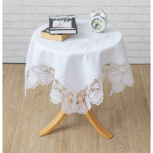 Creative White Lacquer Art Bedside Cover Dust-removal Cloth Multi-Purpose Towel Universal Embroidery Household Small TableRunner