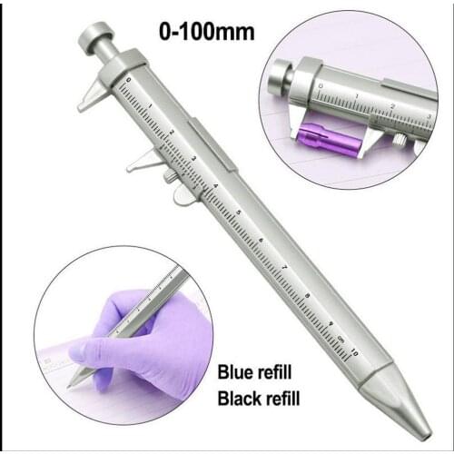 Multifunction Gel Ink Pen Vernier Caliper Roller Ball Pen Stationery Ballpoint Practical Portable ABS