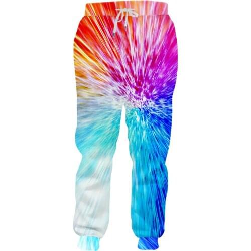CJLM New Fashion 3D Pants Classic Multi-color Laser Printing Colorful Wave Printing Mens Casual Spring And Style Joggers Pants