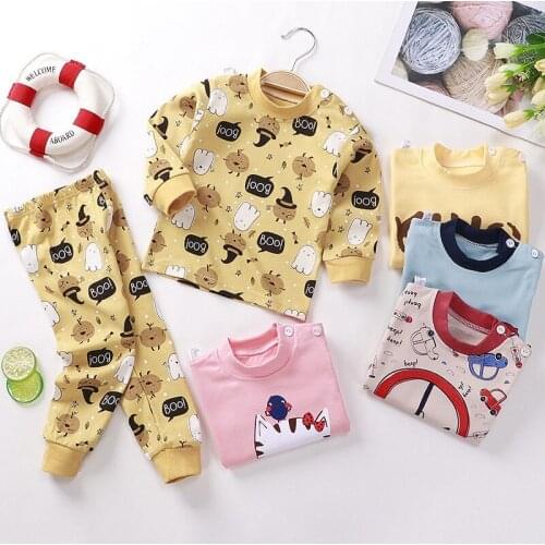 Baby Boys And Girls Autumn Suits Baby Girl Clothes Cotton Cartoon Childrens Set Infant Outfits Long Sleeve+pants 2 Piece Set