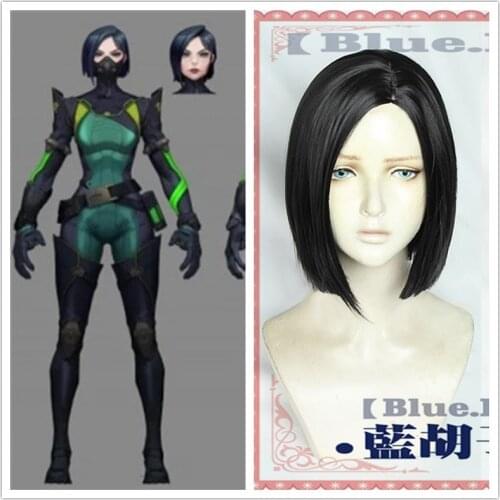 Game Valorant Viper Cosplay Wig Halloween Role Play Costume Party Hair