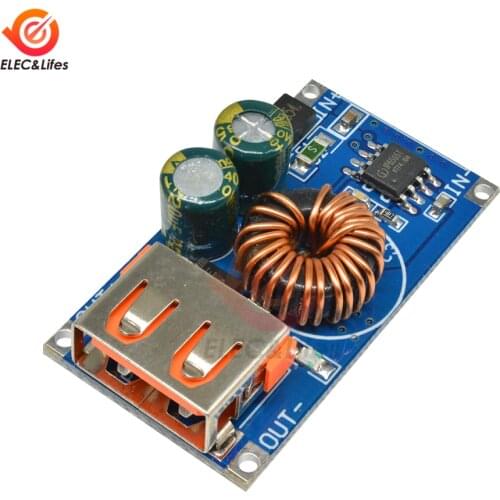 DC 12V 24V to QC3.0 USB Step Down Power Supply Module Mini DC-DC Car Solar Panel Charging Quick Module Power Buck Module