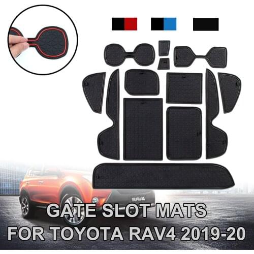 Anti-Slip Mat for Toyota RAV4 2019 2020 For XA50 RAV IV 50 Gate Slot Mats Cup Rubber Pads Rug Car Stickers Accessories