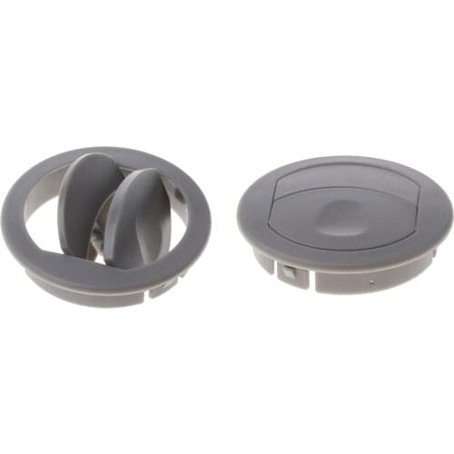 Air Vent Outlet Grille, Grey Round Ventilation Cover Air Flow Cover For Side/ Roof Air Vent , Install Hole: 52mm