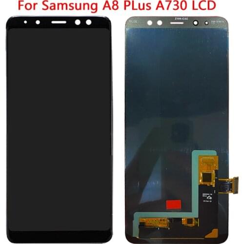 SUPER AMOLED A730 LCD For Samsung A8 Plus 2018 LCD A730 LCD Display Touch Screen Digitizer Assembly Replacement A8 Plus 2018 LCD
