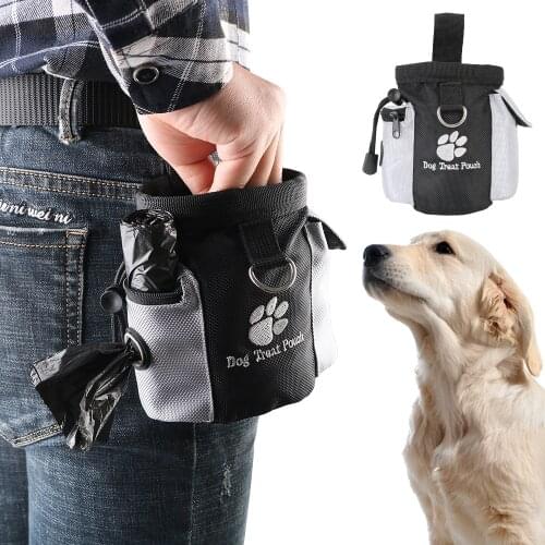 Pet Dog Treat Pouch Portable Dog Training Bags Treat Outdoor Feed Storage PouchHands Free Training Waist Bag Pet Product