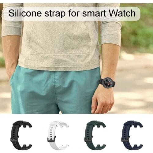 Unisex Portable Wristwatch Strap Soft Silicone Adjustable Smart Watch Replacement Band for Amazfit T-Rex A1918 Pro