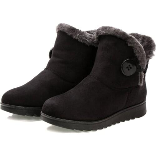 Women Ankle Boots Female Winter Boots Fashion Winter Shoes Women Boots Booties Warm Fur Suede Bota Women Snow Boots Botas Mujer
