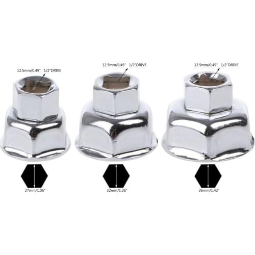 1/2" Drive Car Oil Filter Wrench Cap Housing Removal Engine Tool 6 Flutes 27/32/36mm Dropshipping
