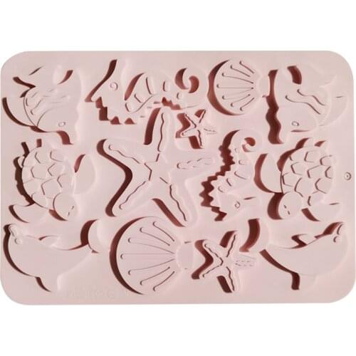 1 Piece Candy DIY Tool Fish Seaweed Silicone Mold DIY Cake Border Fondant Cake Decoration Tool Sea Coral Cake Chocolate Mold