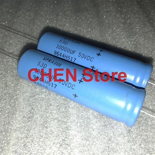 2pcs U.S SPRAGUE 53D 50V10000UF 27X94MM axial filter electrolytic capacitor 10000UF 50V Audio 10000uf/50v