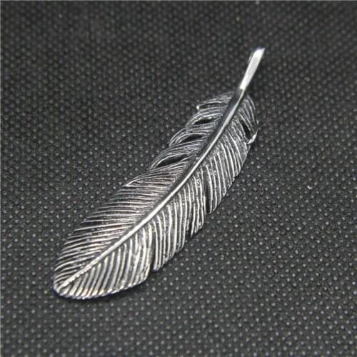 2019 Eagle Feather Pendant 316L Stainless Steel Fashion Leaf Wings Punk Style Pendant