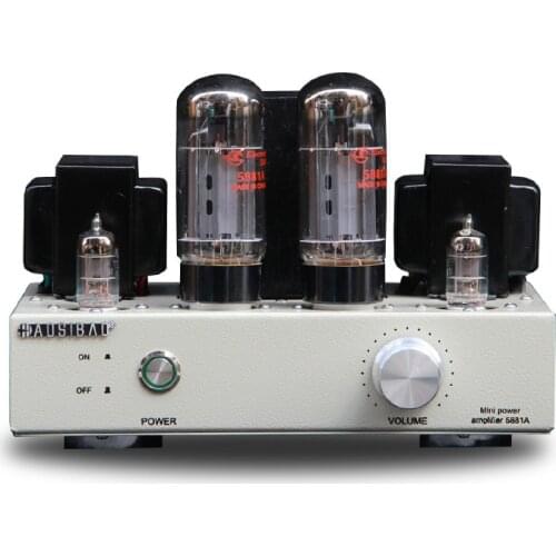 5881A 6.5W + 6.5w EL34 single-end type A pure tube amplifier hifi electronic tube power amplifier, frequency response 35hz-20khz