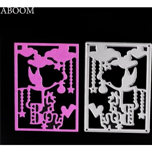 ABOOM 1PC 77MM*56MM Rectangle Metal Carbon Silver Die Cut Embossing Folder Scrapbooking Album Book Decoration Paper Stencils