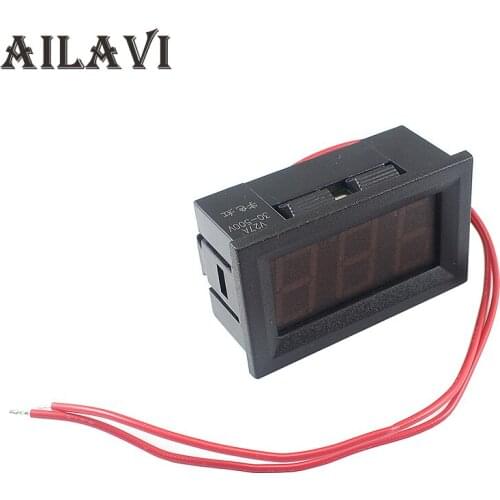 AC30-500V 0.56 inch Digital Voltmeter Red LED Display Voltage Current Indicator Monitor Detector with 2 Wires