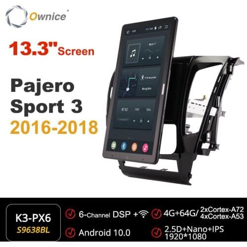 Ownice 13.3 Inch 1920*1080 Android Car Radio for Mitsubishi Pajero Sport 3 2016 - 2018 GPS Audio System Auto Rotatable