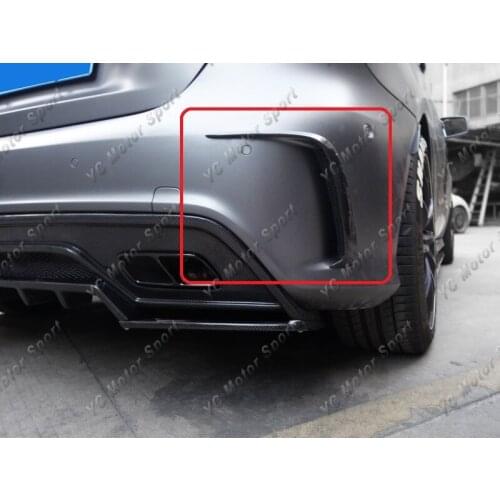 Car Accessories Carbon Fiber OEM Style Rear Bumper Canards 2pcs Fit For 2015-2017 MB W176 A45 AMG Facelifted Rear Canard