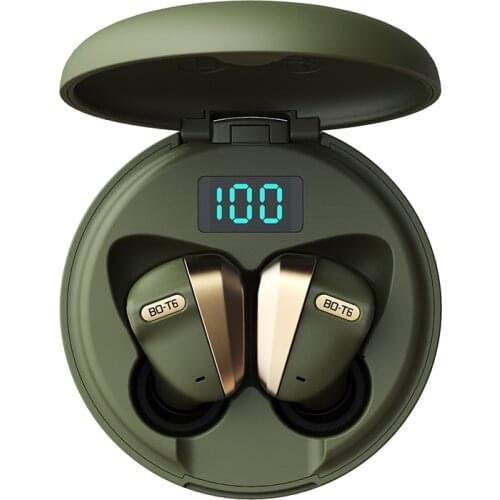 BO-T6 Qualcomm Aptx Bluetooth Earphone V5.0 TWS Digital Display Touch Wireless Headset Sports Waterproof HiFi Wireless Earbuds