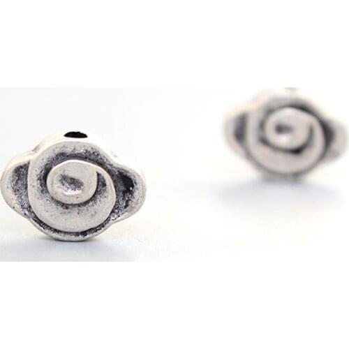 Eastisan 2017 Wholesale White Cooper Cloud Shaped Beads 14mm Chinese Crafts For Jewelry Making Ethnic Charms for Bracelets