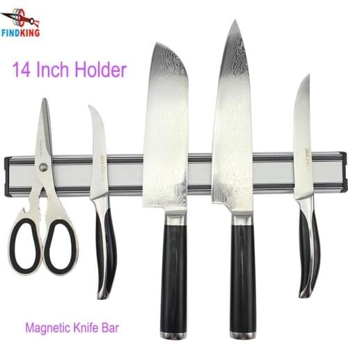 FINDKING 14 Inch Strong Magnetic Knives Bar holders kitchen accessories Aluminum magnetic Knife Holder Metal Rack Strip utensil
