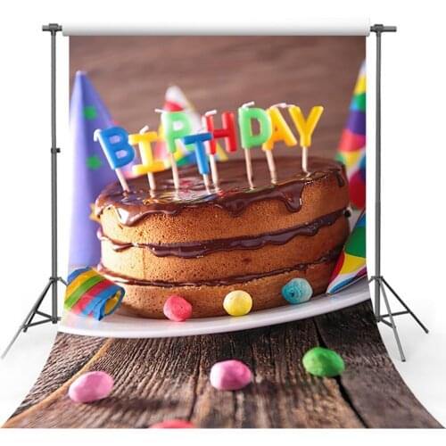 Avezano Backdrops Happy Birthday Party Chocolate Cake Smash Candy Photography Backgrounds Photo Studio Photocall Photozone Decor