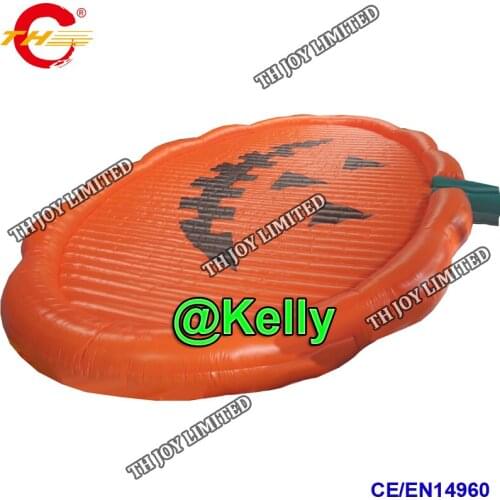 Giant inflatable jump pad with pumpkin printing, halloween carnival sport bouncy jump pads inflatable pumpkin pads for sale
