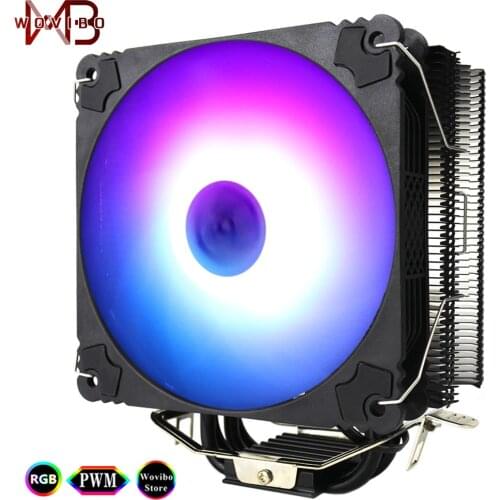 Computer Radiator CPU Cooler 120mm Fan RGB ARGB 4PIN For Intel LGA 1150 1151 11551156 1200 1366 2011 X79 X99 AMD AM4 Ventilador