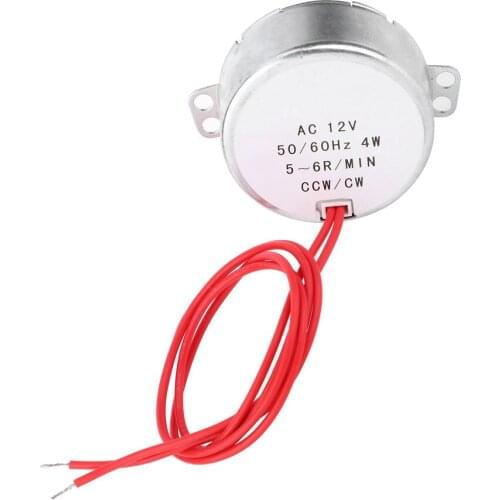 Variable Speed Controler AC Motor TYC30 Synchronous Motor AC 12V 4W 5TO 6RPM CCW/CW with Wire Lead Electric Motor