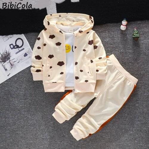Spring Autumn Baby girls Fashion Children Girl Clothes Long sleeve Leopard stitching Hoodie+ Trousers 2pcs Suit