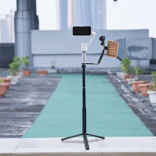 L Shaped Handle Holder for DJI OM 4 for Osmo Mobile 3 2 Stabilizer Tripod Extension Rod LED Video Light Mount Microphone Bracket