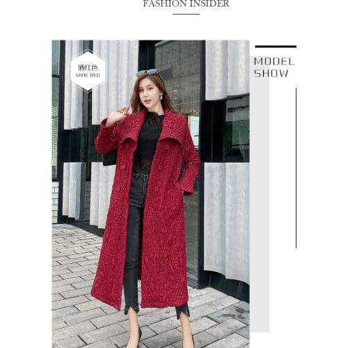 HOT SELLING Miyake Fold the pure color long sleeve Large lapel long Double breasted horn with long Cotton IN STOCK