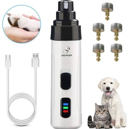 Dog Nail Clipper For Dogs Pet Cat Nail Clipper Nail Clipper USB Animal Grooming Trimmer Low Noise Grinder Short Unhas Gato