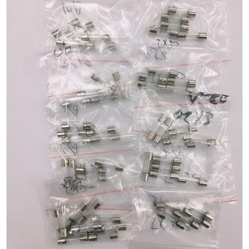 60PCS/LOT 12 Kinds Fast Glass Fuse Kit In Package 5x20mm 0.2A 0.3A 0.5A 1A 2A 3A 5A 6A 8A 10A 15A 20A Insurance Tube Package