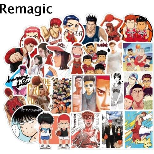 50pcs SLAM DUNK basketball men kids classic 90s kids Stickers pack fans paster scrapbooking diy phone laptop decorations gifts