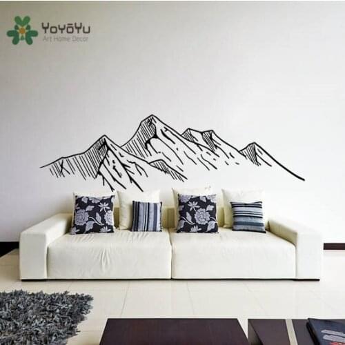 YOYOYU Wall Decal Catoon Room Decoration Mountain Pattern Art DIY Wall Sticker salon Kids Bedroom Vinyl Removeable Mural ZX010