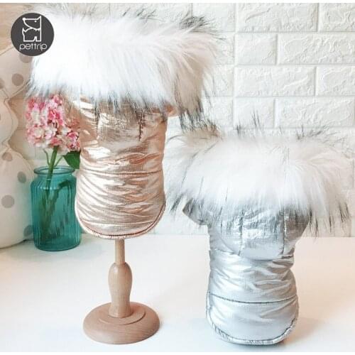Dog clothes autumn and winter two feet dog coats thick dog clothes gold silver colors s-xxl sizes super warm jackets for pet dog