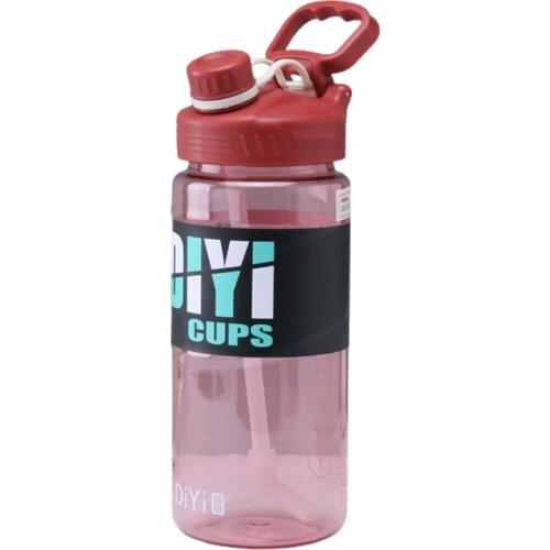 Plastic Cup Sports Bottles Drinking Bottle Scratch-resistant Convenient with Straw Plastic Sports Cup for Children
