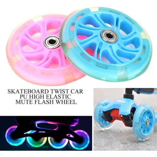 Casters Skateboard Wheel PU 2 Color Single Warping Slide Scooter Portable Shopping Cart Accessories Longboard Durable 120mm