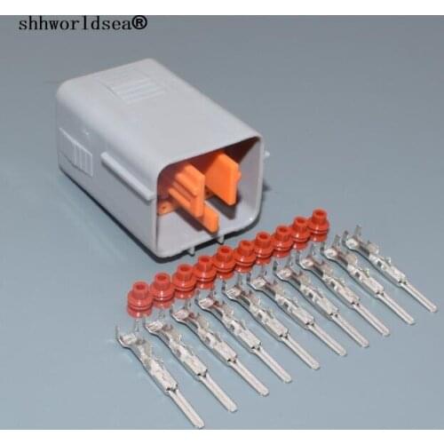 Shhworldsea 10 pin B-Series OBD2 Sealed 10 Position Male waterproof connector 6195-0167 Automotive Waterproof Harness plug