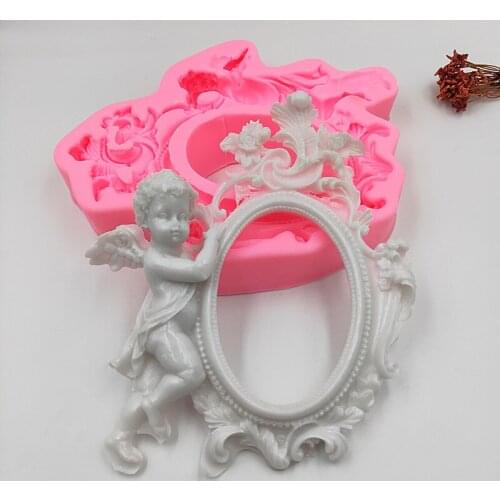 Angel Photo Frame Silicone Mold European Style Handmade Baking Tools