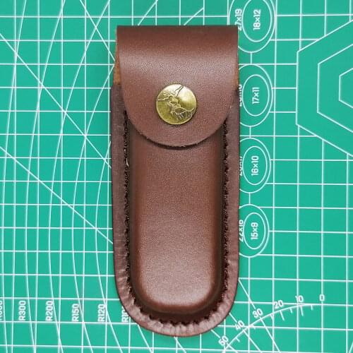 Folding Knife Sheath Holster Cowhide Leather Knife Sheath Scabbard