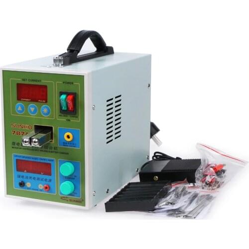 SUNKKO 787A+ Spot Welder 18650 lithium battery test and charging 2in1 double pulse precision spot welding machine LED lighting