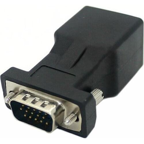 Extender VGA RGB HDB 15pin Male to LAN CAT5 CAT6 RJ45 cat6 Network Cable Female Adapter adaptor connector RJ45