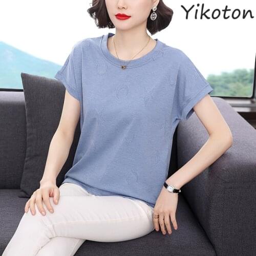2021 Summer Clothes For Women Short Sleeve T-Shirts For Girl T Shirt O-Neck Tops Basic Ladies Clothing Fashion Female Tshirt