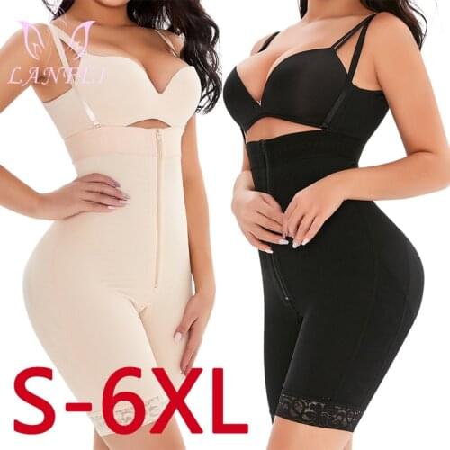 LANFEI Women Shapewear Full Body Shaper Plus Size Belly Thigh Trimmer Waist Trainer Slimming Postpartum Tummy Control Bodysuit
