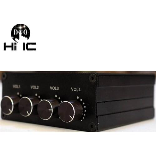 1 Input 4 Output Passive Audio Signal Switcher Switch Selector Box Sound HiFi Audio Headphone Earphone Splitter Audio mixer