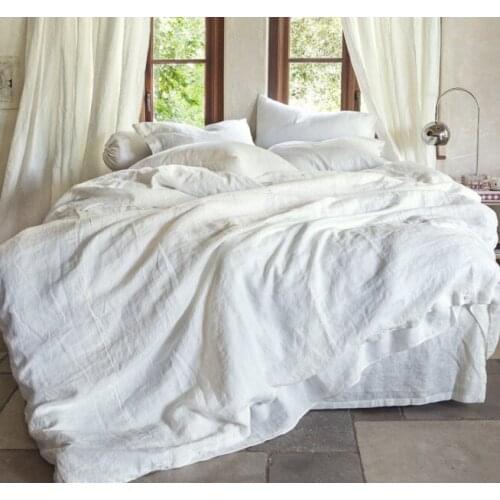 150*200cm, 100% Pure Linen Fitted Sheet Waterwash Linen bedding sheets with 1pair pillowcase,duvet cover: 220*240cm